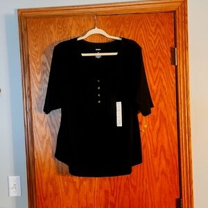 New with tags black Sonoma thermal like tee, size 1x